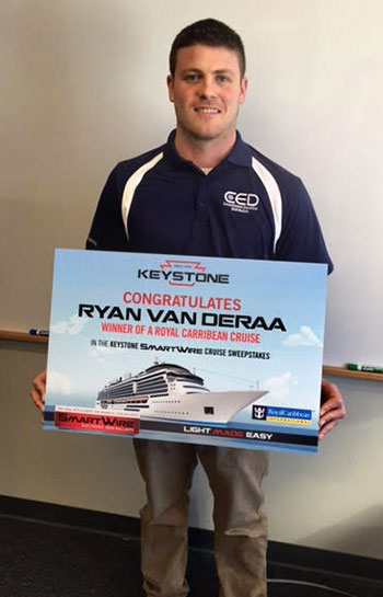 CED’s Van Deraa Wins Cruise in Keystone Sweepstakes