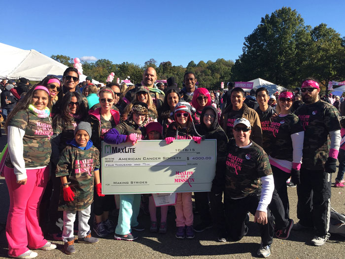 MaxLite Employees Raise Funds for Breast Cancer Research